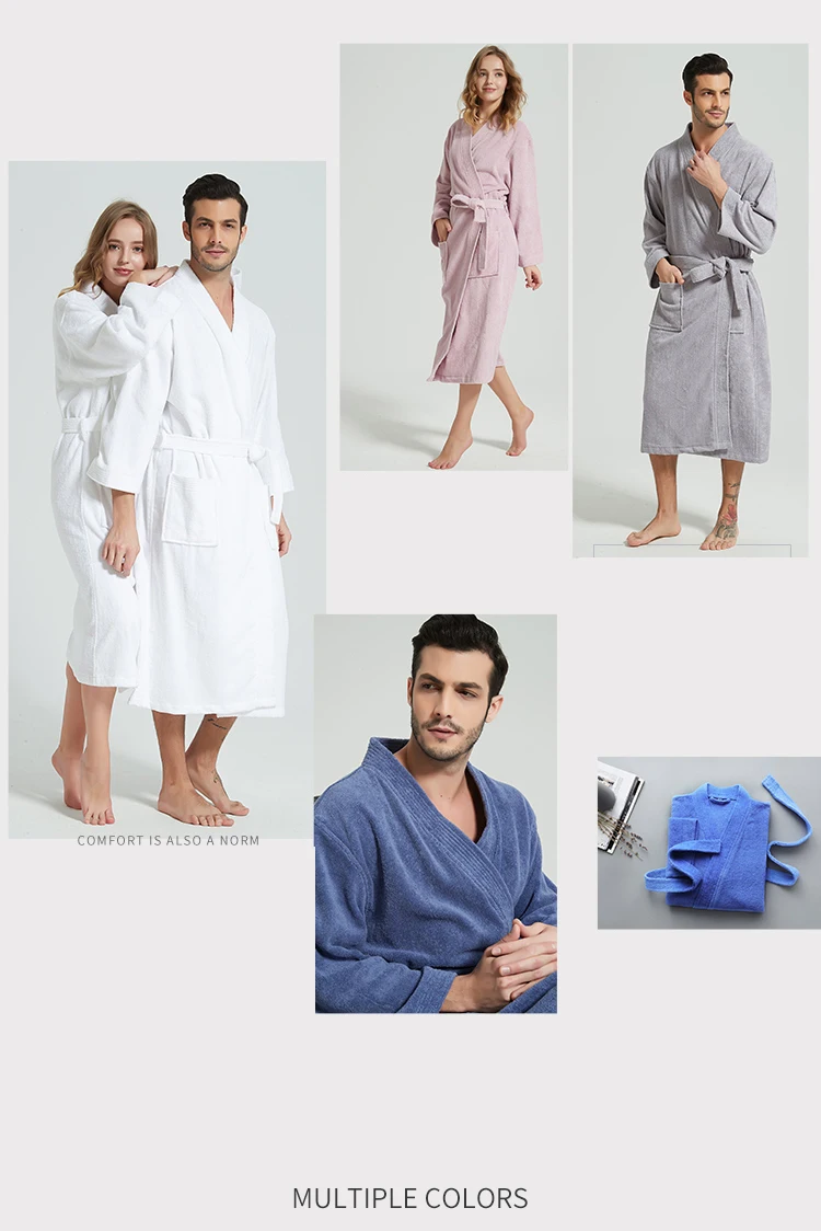 quimono sólido toalha sleepwear banho longo robe