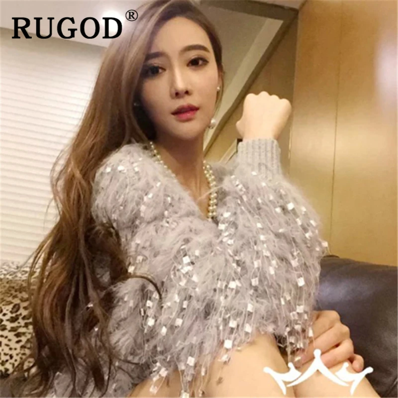 RUGOD элегантная обувь с подвесками на вечерние кардиган для женщин в Корейском