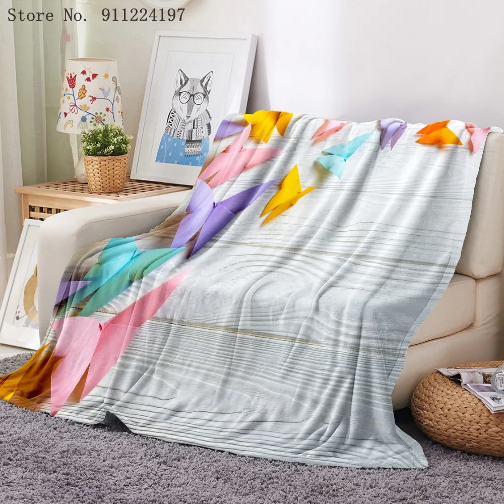 

Корабль оригами тысяча бумажных кранов, искусственная ветряная мельница, ландшафтный диван, плюшевое одеяло, зимнее теплое мягкое пледовое...