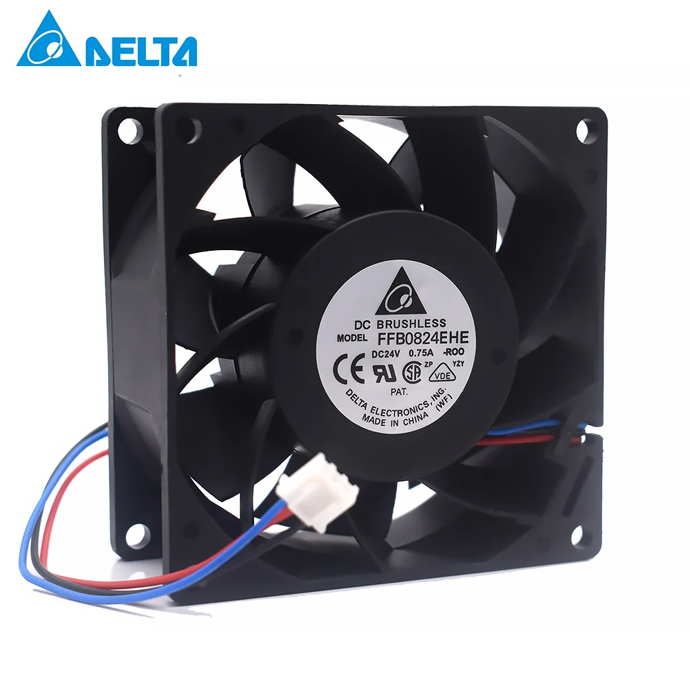 Оригинальный двухшариковый охлаждающий вентилятор Delta FFB0824EHE 8038 80x80x38 мм 8 см