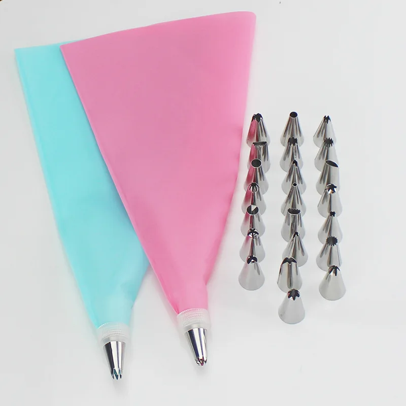 26/16 шт./набор кондитерский мешок с насадками из нержавеющей стали|Украшения для