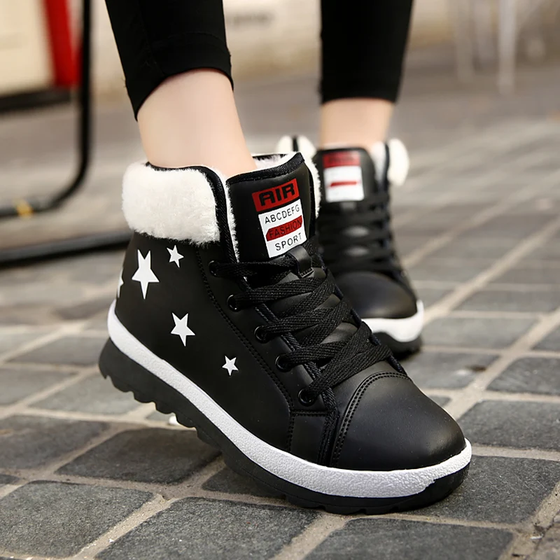 Winter Boots 2019 Platform Sneakers Women Durable Laces Tracking Shoes Girls Non-slip Travel Outdoor Warm Snow | Спорт и развлечения