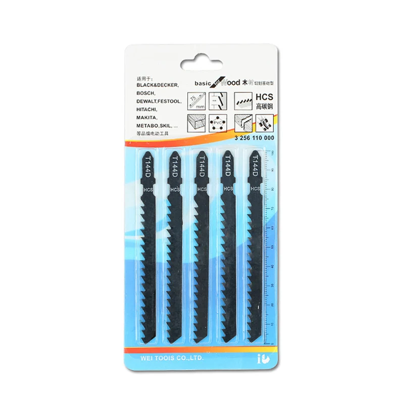 

PCS T-Shank Jig Saw Blade Set T144D Jigsaw Blades forMetal Wood PVCPlastic
