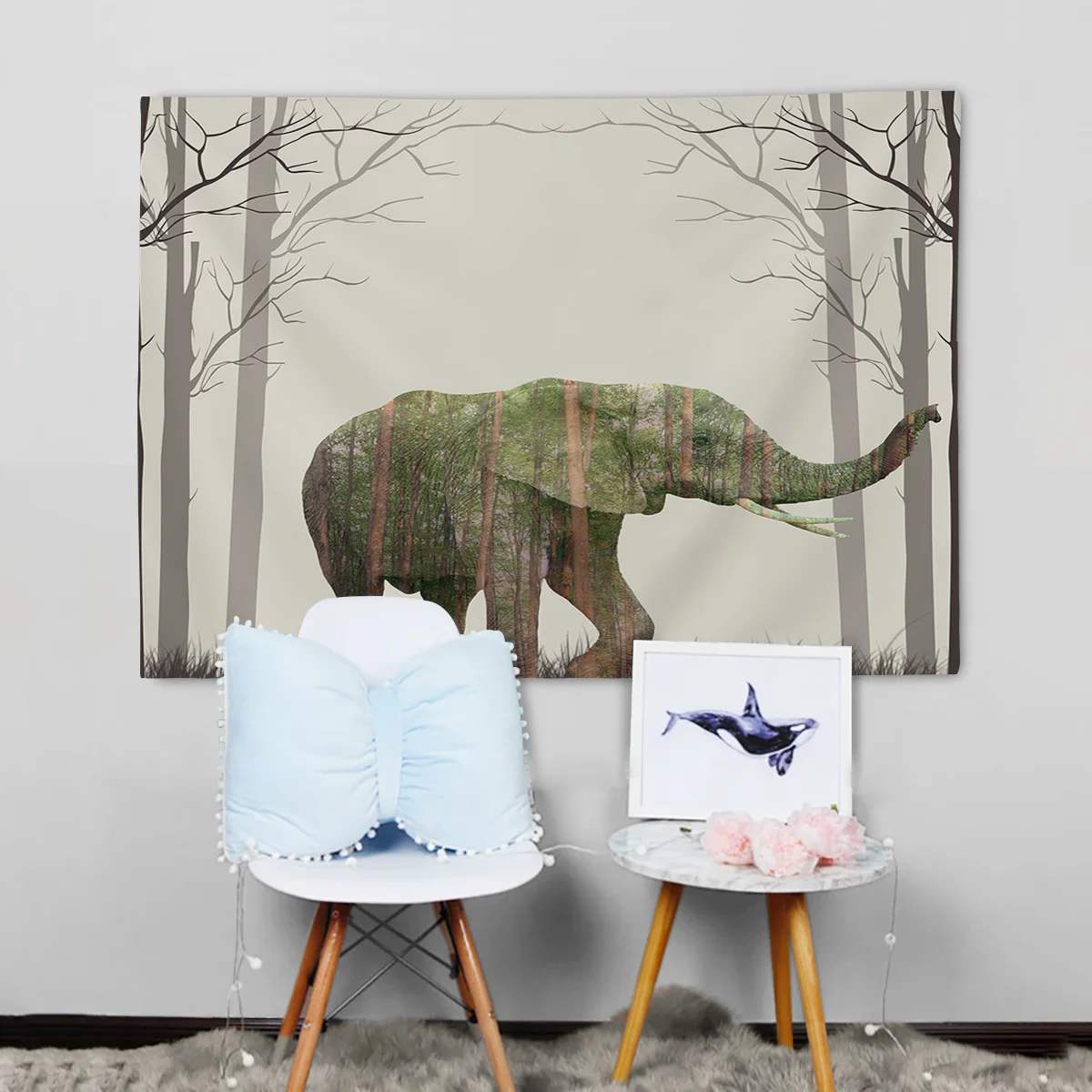 Африканский индийский слон гобелен Настенный декор искусство для дома украшение