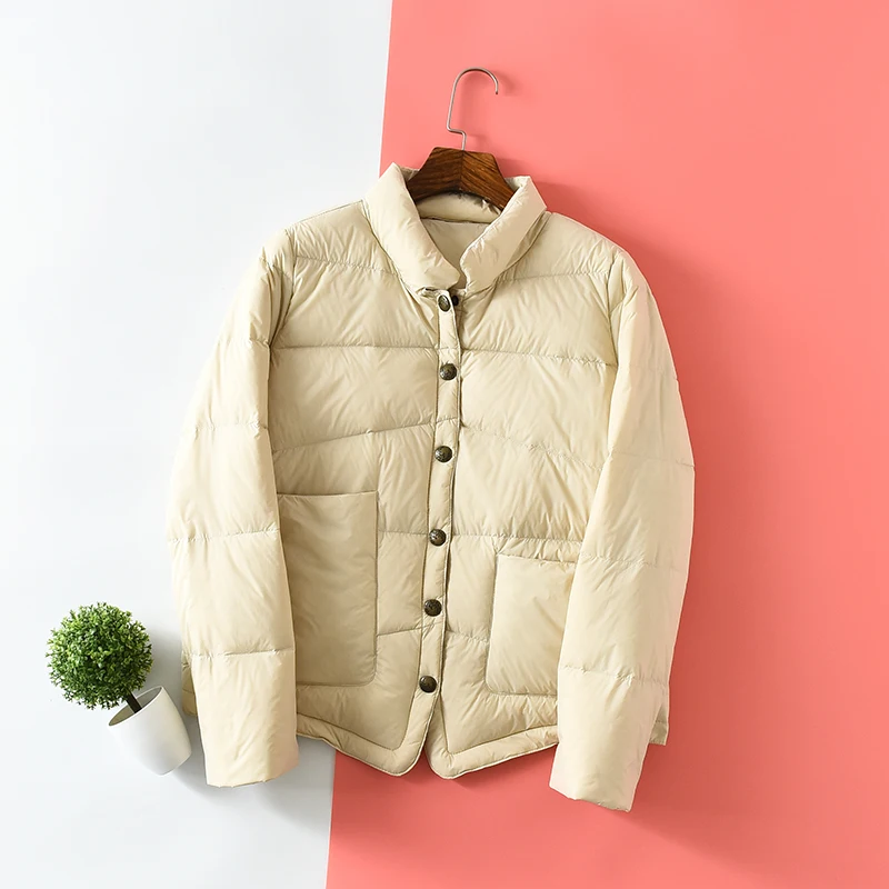 Fitaylor женский пуховик с воротником-стойкой ультра-светильник свободная парка на