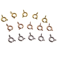 5pcslot round lobster clasps stainless steel jewelry finding clasp hooks for diy necklace bracelet connectors chain making