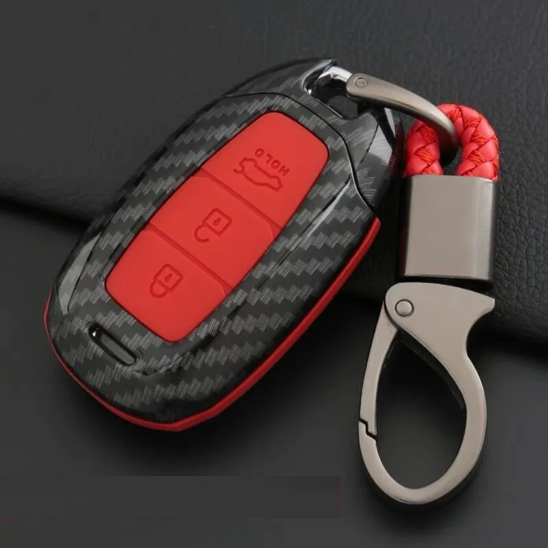Углеродное волокно силиконовый чехол для ключей от машины ключ крышка Hyundai i30 Ix35