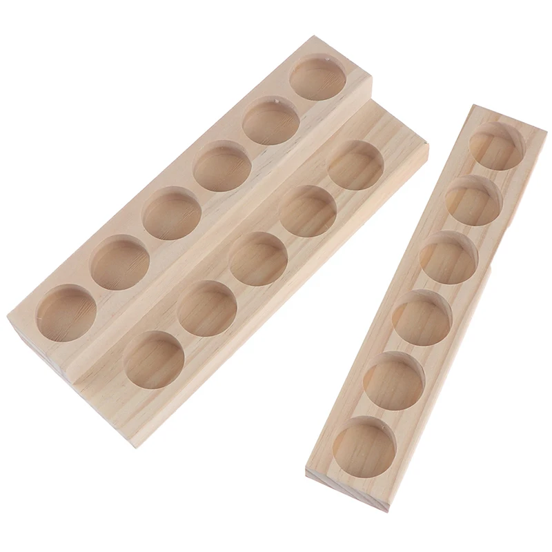 Natural Wood 1/2-Tiers Aromatherapy Perfume Essential Oil Display Storage Organizer Rack Stand Holder for 6/12 Pcs 15ml Bottles | Красота и