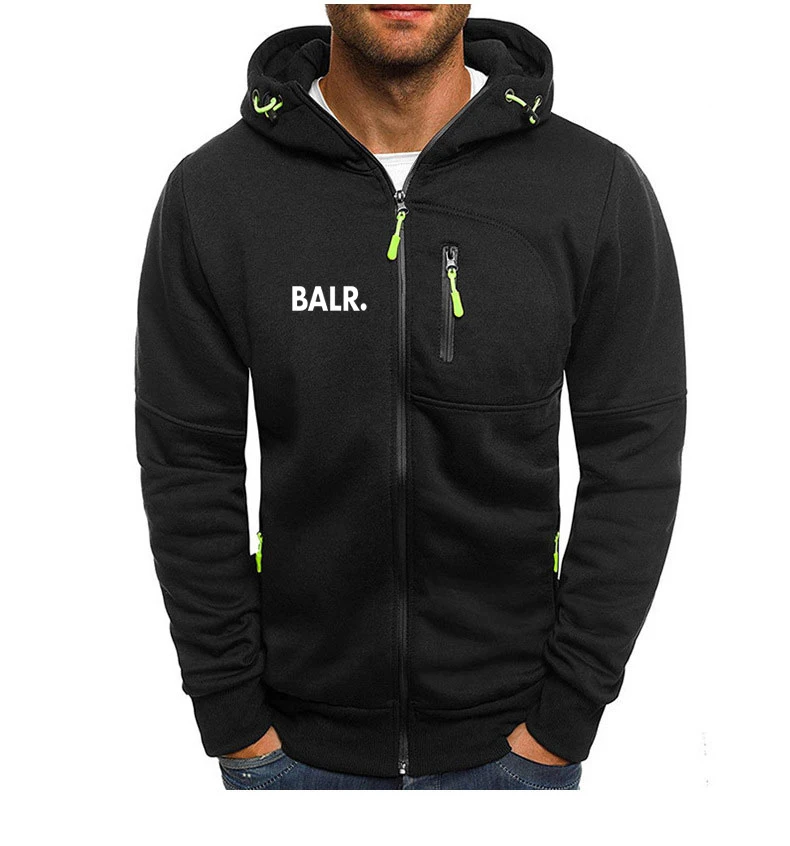 

BALR Men's Sports Casual Wear Zipper COPINE Fashion Trendy Hoodie Jacquard Polar Fleece Jacket Autumn Sports Jacket