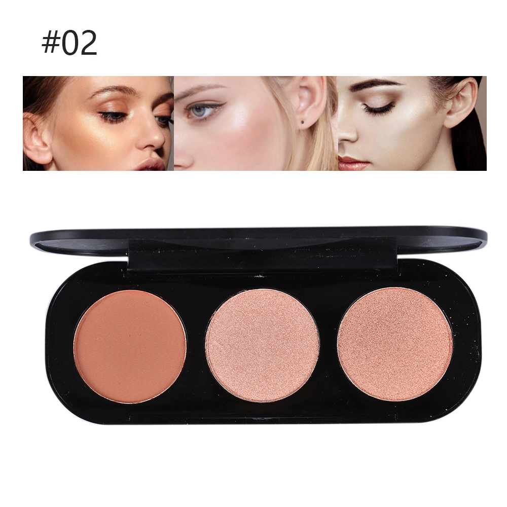 Распродажа со склада! Блестящий хайлайтер пудра макияж натуральные румяна