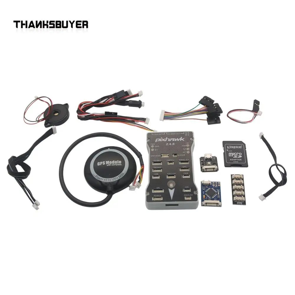 Контроллер полета Pixhawk PX4 2.4.8 32 бит ARM FPV + M8N GPS кодировщик PPM и светодиодный