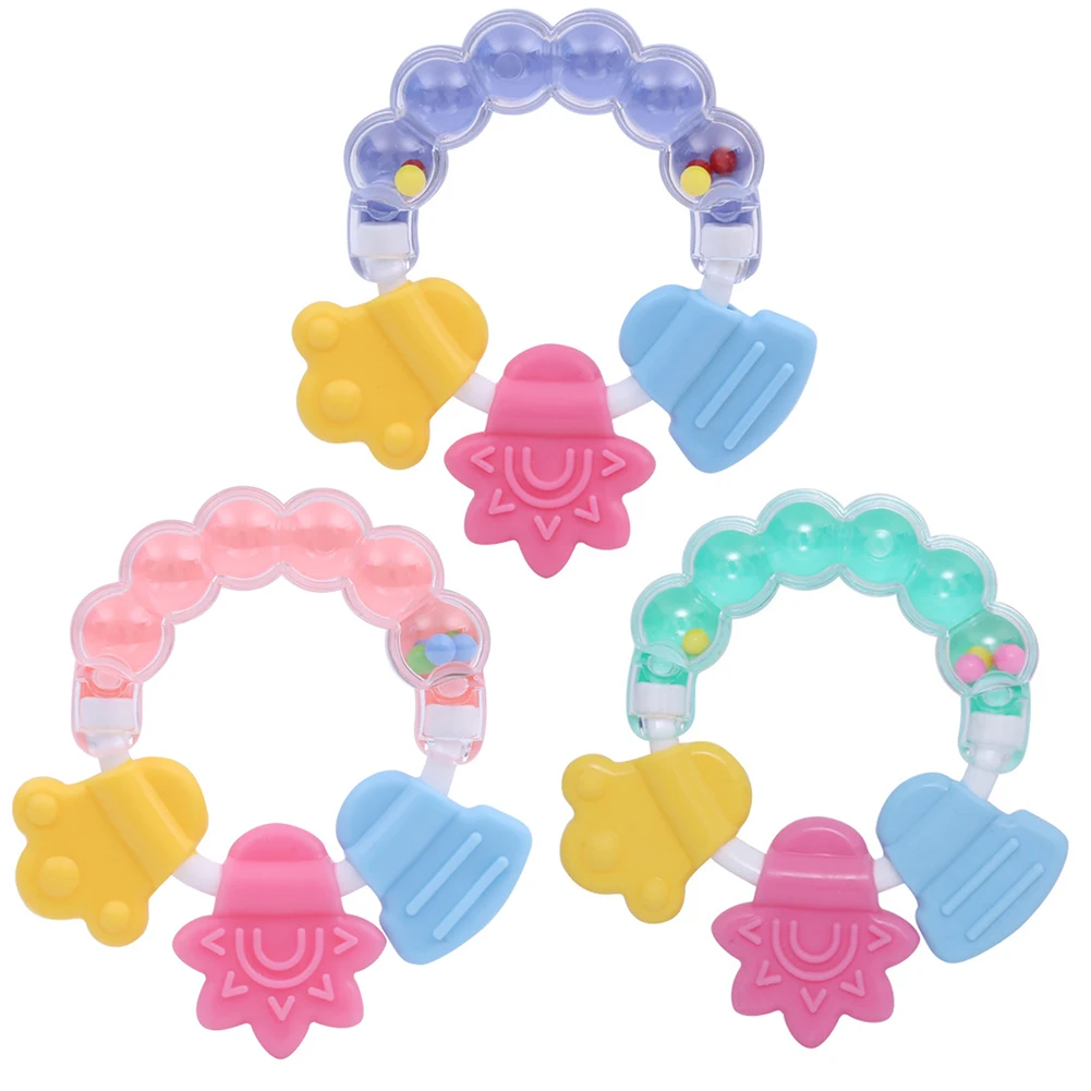 

1pcs Baby Rattle Newborn Silicone Molar Rod 0-2 Years Old Baby Rattle Teether PP Rod To Coax The Baby Artifact