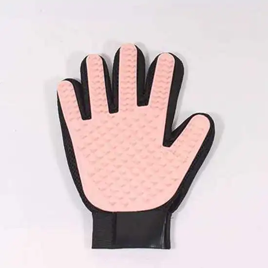 light pink Перчатка для кошек, уход за кошками, силиконовая щетка для домашних животных, перчатка для ухода за собаками, мягкая эффективная перчатка для ухода за домашними животными, ванна для собак, чистка кошек - Цвет: light pink