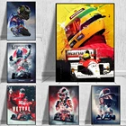Цветной плакат для рисования с гоночным водителем, принты Айртон Сенна, легенда F1, Чарльз помидоров, Картина на холсте, гоночные поклонники, собирайте картины