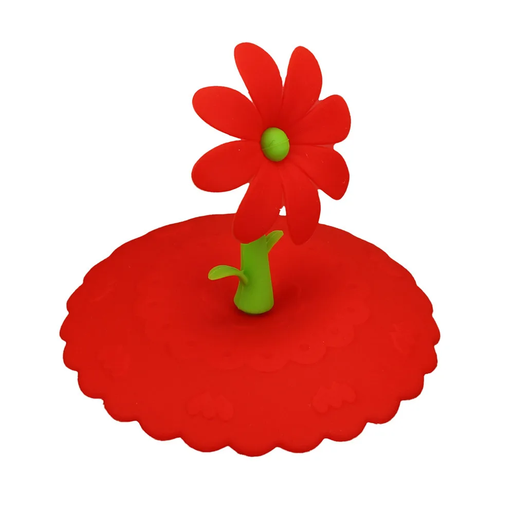 Горячие милые подсолнухи кружева пыли многоразовые силиконовые крышки чашки DIY