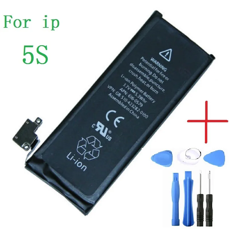 

Mobile Phone Battery For iPhone 5S Real Capacity 1560mAh 3.8V battery for iphone 5S With Repair Tools Kit