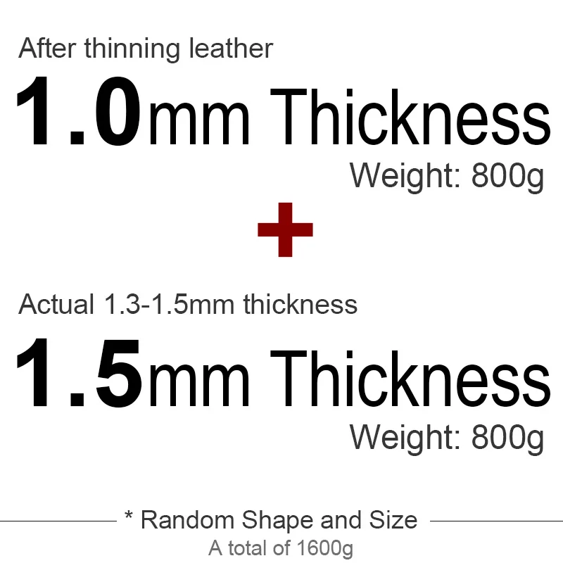 1and1.5mmThick 1600g Дешевые дефекты неправильные, настоящий растительного дубления кожаный материал для начинающих практики использования, кожевенное ремесло любителей воловьей кожи DIY 1-2,0 мм - Цвет: 1and1.5mmThick 1600g