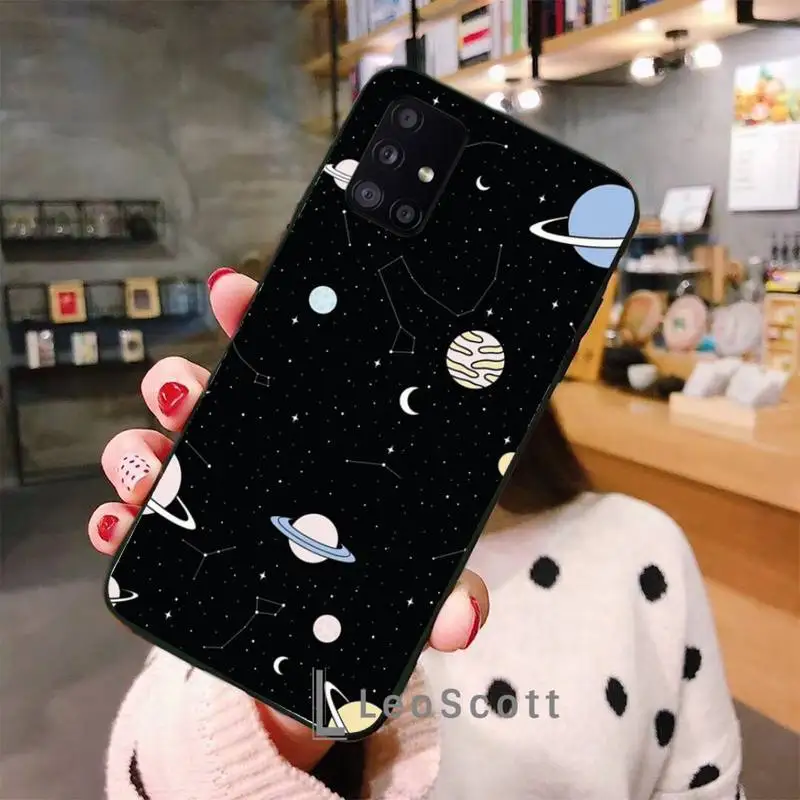 

Moon plane space Phone Cases For Samsung A50 A51 A71 A31 A21S S8 S9 S10 S20 S21 Plus Fe Ultra 4G 5G
