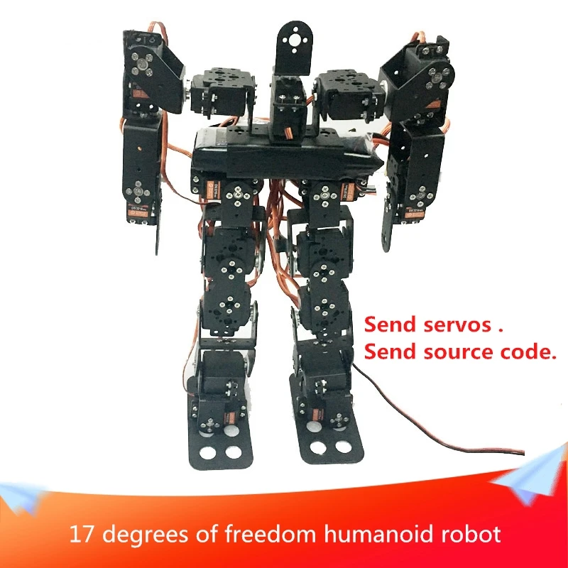17 степеней свободы Biped Humanoid робот RC металлический отправить шт сервоприводов DIY