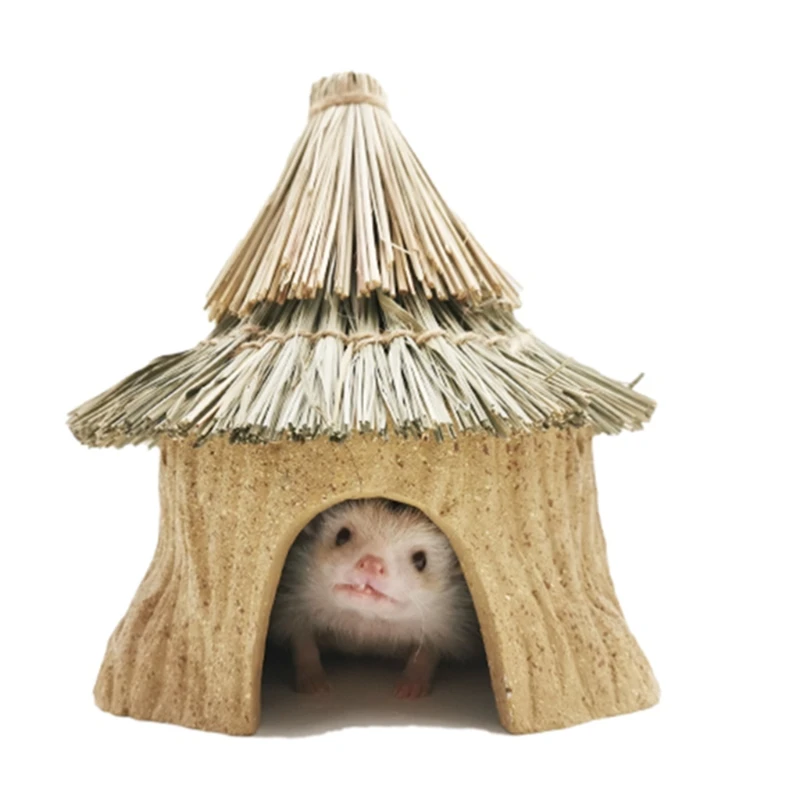 

1PC Handcraft Woven Grass Hamster Nest Small Pet Rabbit Hamster Cage House