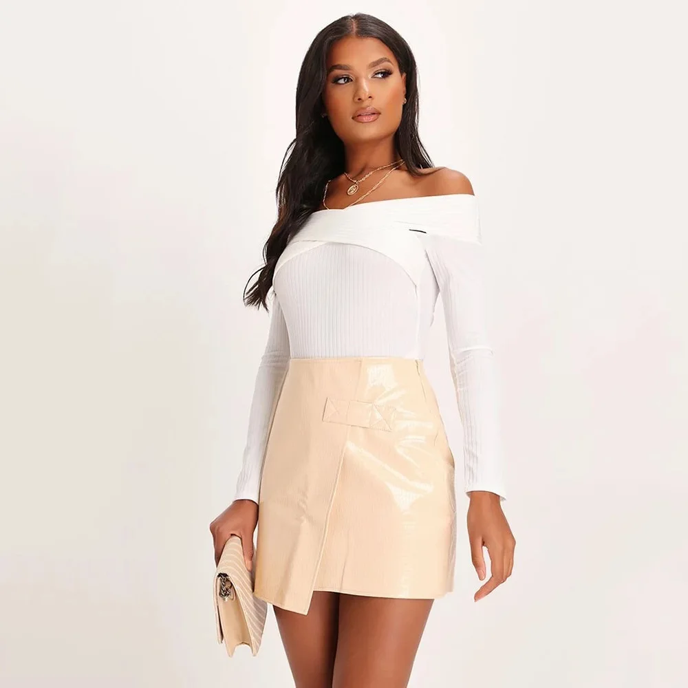 

Ins Fashion New Long-sleeved One-shoulder Threaded One-piece Women's Clothing Women Jumpsuit Bodysuit Long Sleeve Sexy Leisure