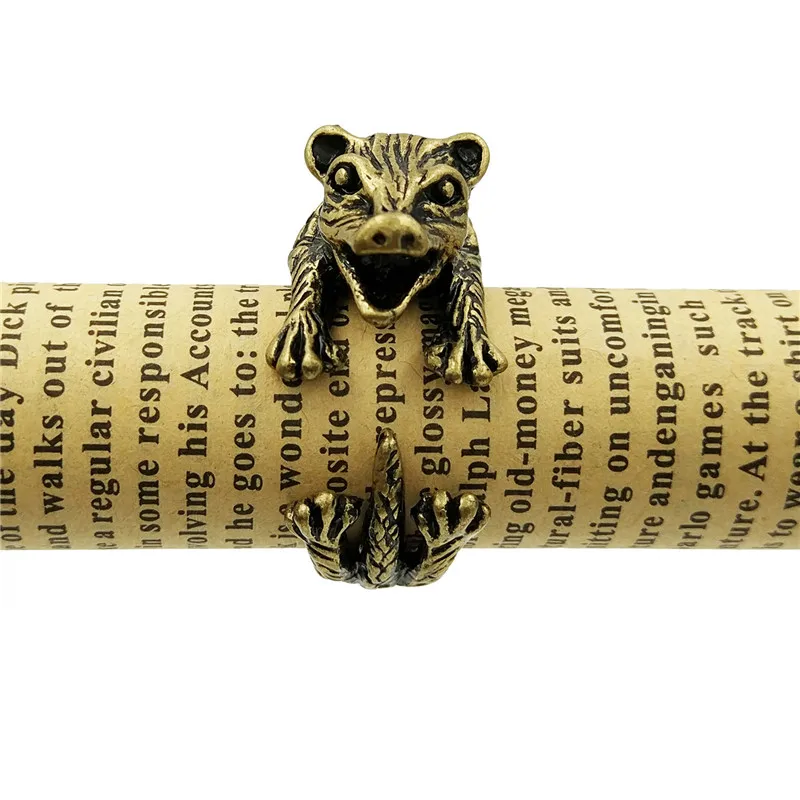 Прямая поставка винтажные ювелирные изделия регулируемые кольца в виде животных