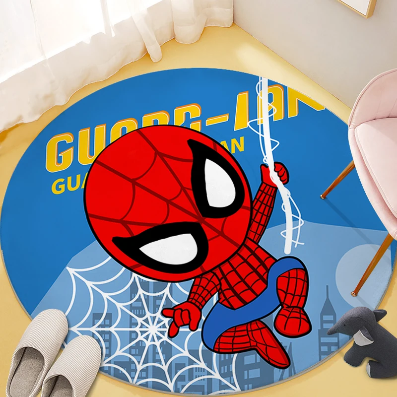 

Spiderman Playmat Baby Rug Kitchen Room Bathroom Round Carpet Living Room Carpet Birthday Gift Doormat Carpet Mat Multiple Size