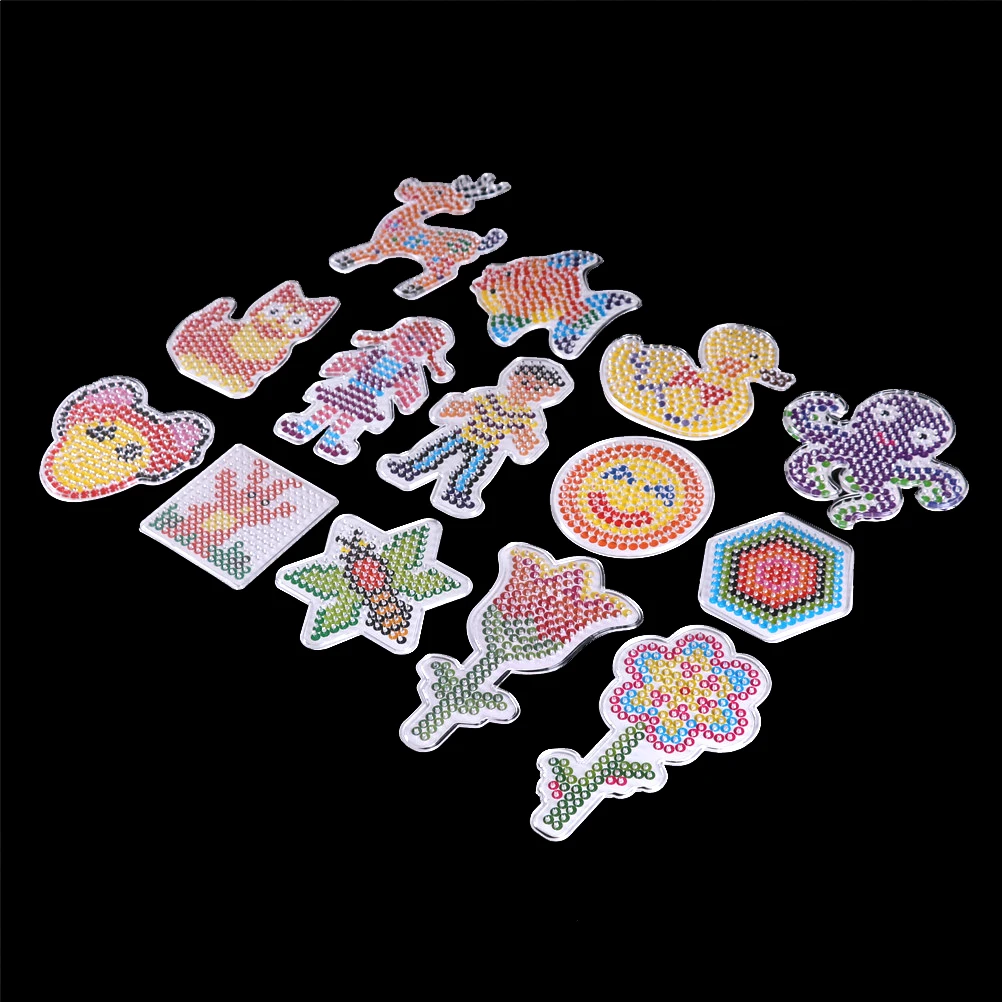 Головоломка Pegboards узоры с цветной бумагой для 5 мм бусины Хама перлер DIY Дети