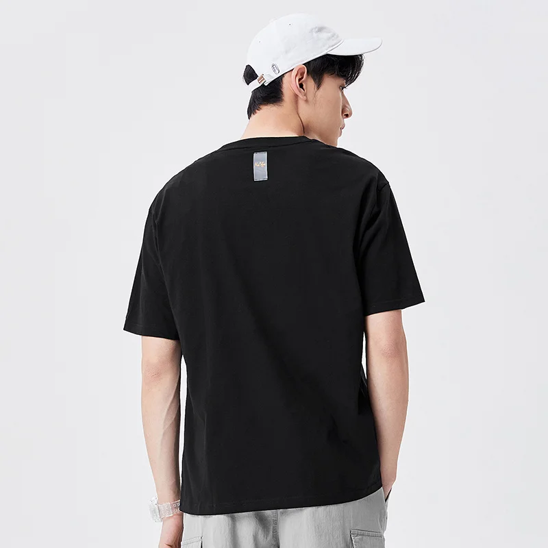 

SEMIR Short Sleeve T-Shirts Men 2021 Summer New Black T Shirt Man Loose Style Brand Half-Sleeved Spring Summer Tops