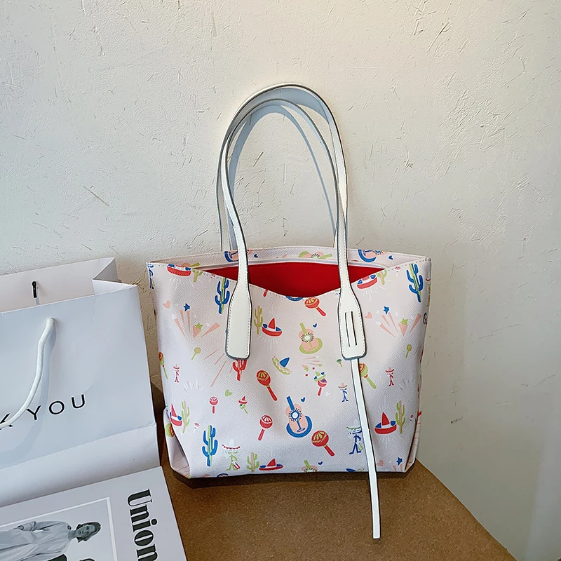 

Artificial leather Women's Bags Luxury Shoulder Messenger Bag Crossbody For Women big capacity letter printing wild Ladies bags