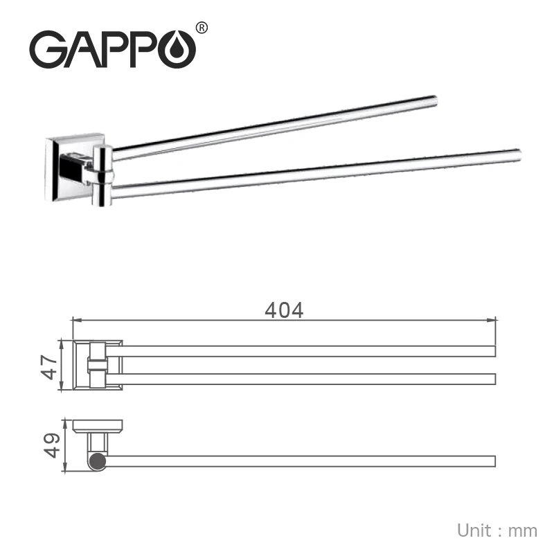 Стойка для полотенец GAPPO из нержавеющей стали настенный держатель подвесная