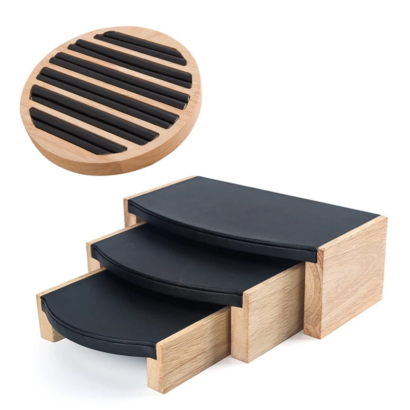 

1 шт. подставка для демонстрации колец, деревянная подставка для колец и 3 шт. подвески для ожерелья