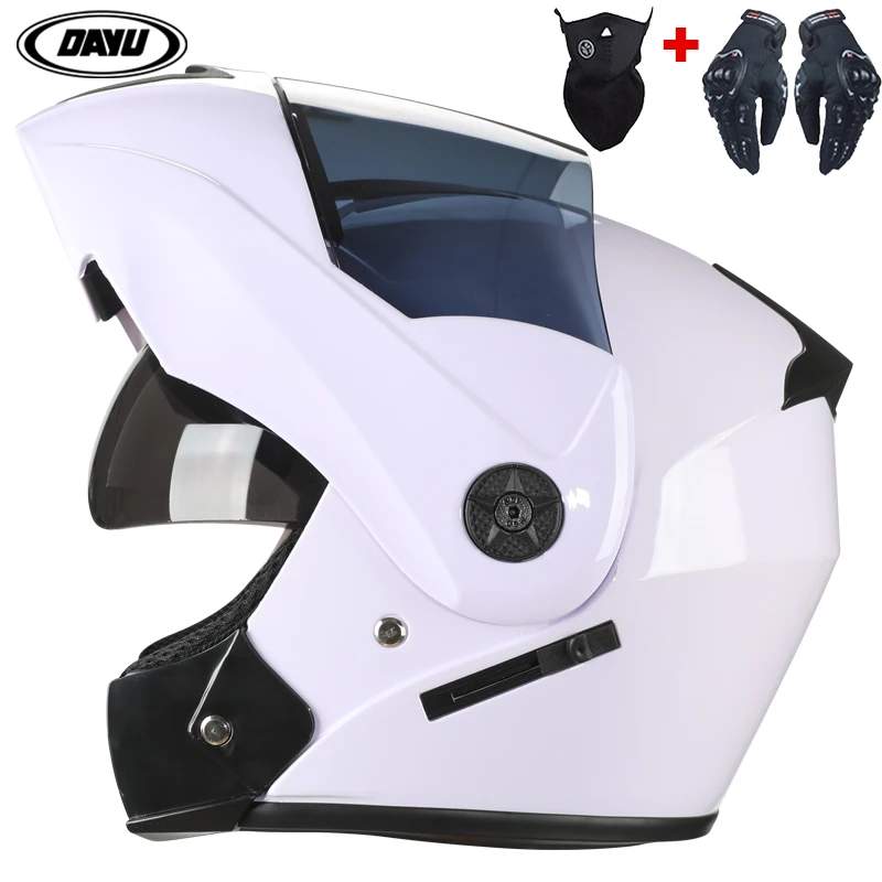 

New Motorcycle Flip Up Helmet Double Visor Woman Helmets Motorbike Man Helmets Casco Moto Full Face Motorcycle Knight Helmet