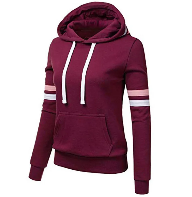 Женская толстовка с капюшоном толстовки осень-зима длинным рукавом на молнии