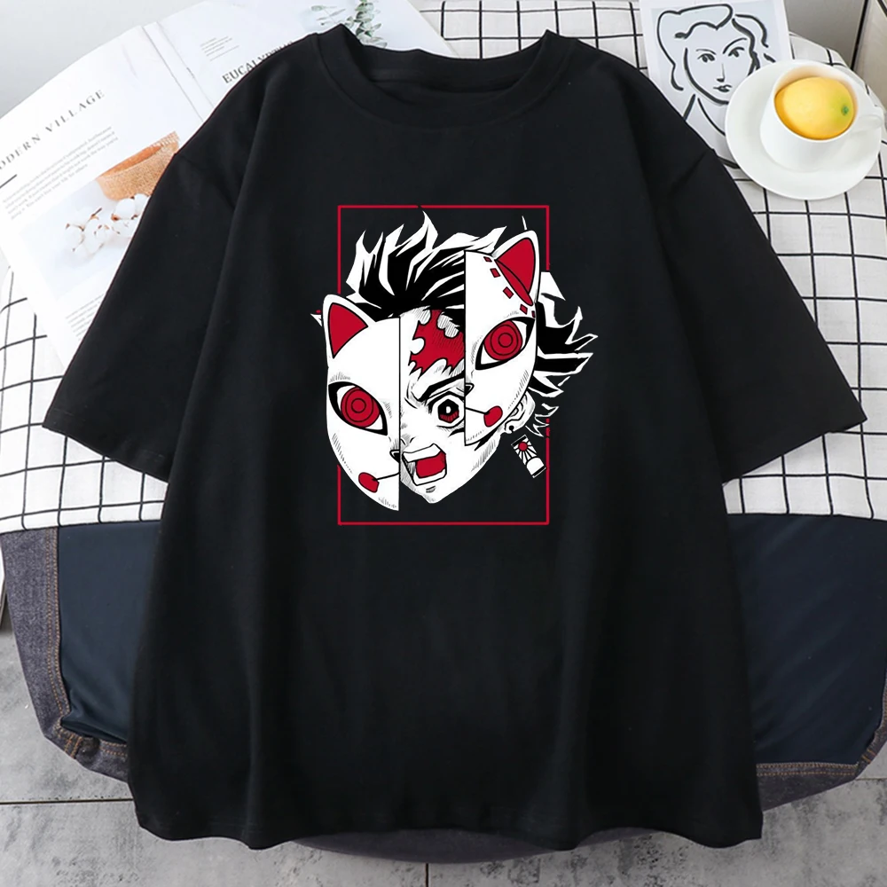 

Kimetsu No Yaiba Demon Slayer T-Shirts For Female Kawaii Summer Women Harajuku Tee Shirts Casual Cotton Short Sleeve Tees Tops