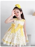 girl spanish princess dress baby birthday dress lolita yellow fluffy dress flower girl dresses girls eid dress festival dress