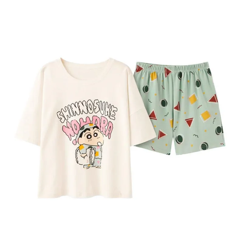 

Anime Pajama Set For Women Japan Cartoon 2 Pieces Homewear Suits With Shorts Summer Pyjama Casual Pijama Sincanv Costume