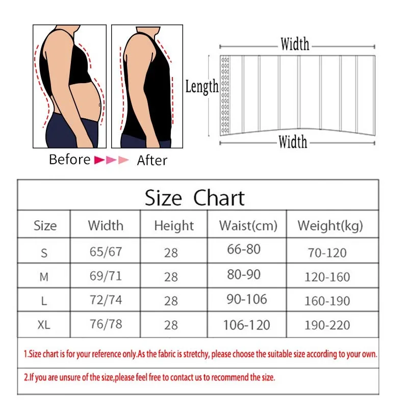

Men Body Shapers Slimming Belt Waist Trainer Shapewear for Mens Fat Burning Compression Underwear Fitness Waist Cincers
