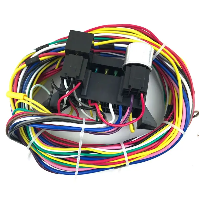 

12 Circuit Universal Wiring Harness Muscle Car Hot Rod Street Rod XL Wires New