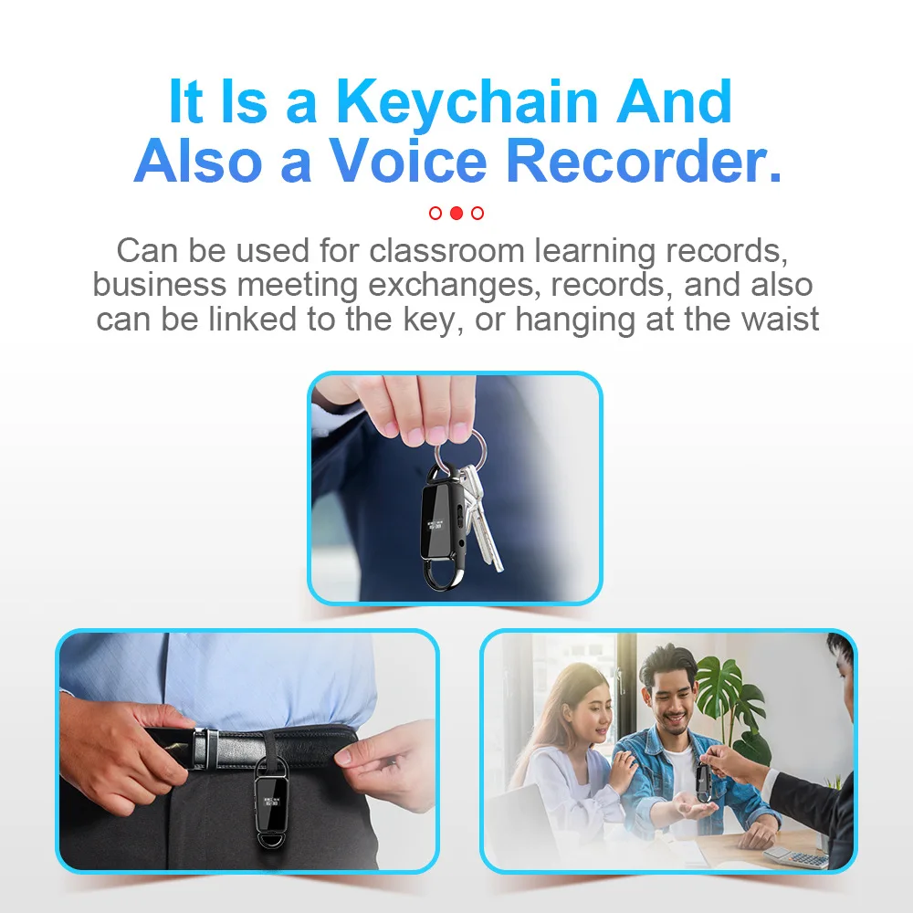 

Ymesy New S23 with Screen High-definition Noise Reduction Recording Keychain Tiny Voice Recorder Pocket Pen Recorder