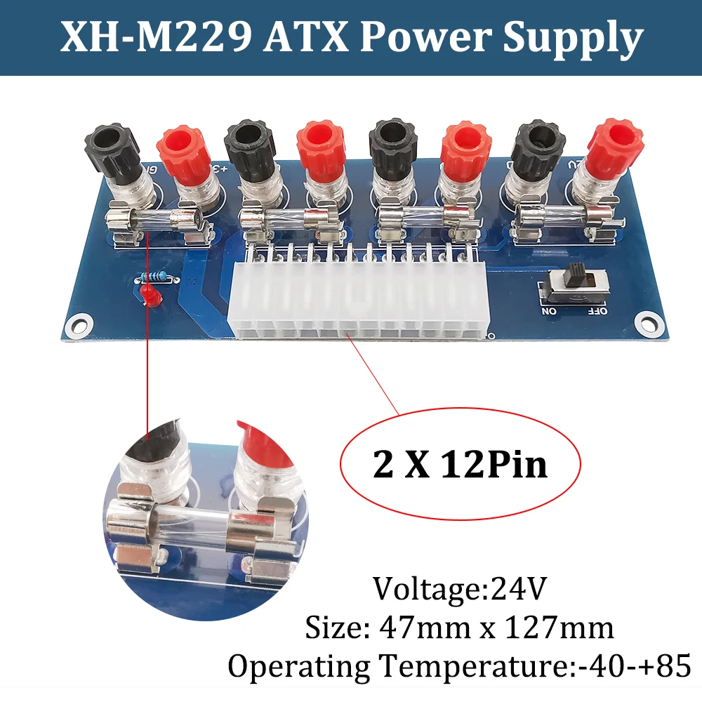 

Плата питания ATX XH-M229 для настольного ПК, 1 шт., 24 контакта