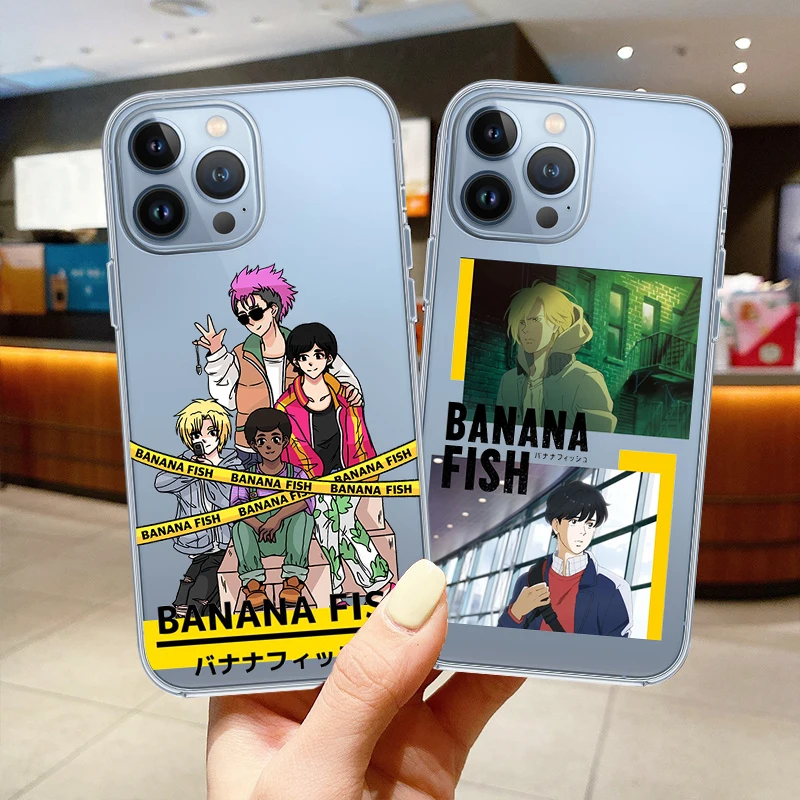 

New Phone Case for 13 IPhone 12 11 Pro XS Max X XR 6s 7 8 Plus SE2 Soft Silicone Clear Coque Funny Japan Anime Banana Fish Cover