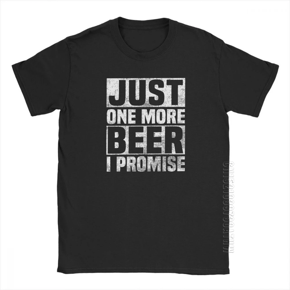 

Last Beer T Shirt For Men Pure Cotton Basic T Shirts Crewneck Bar Alcohol Drink Tee Shirt High Street Clothes Printing
