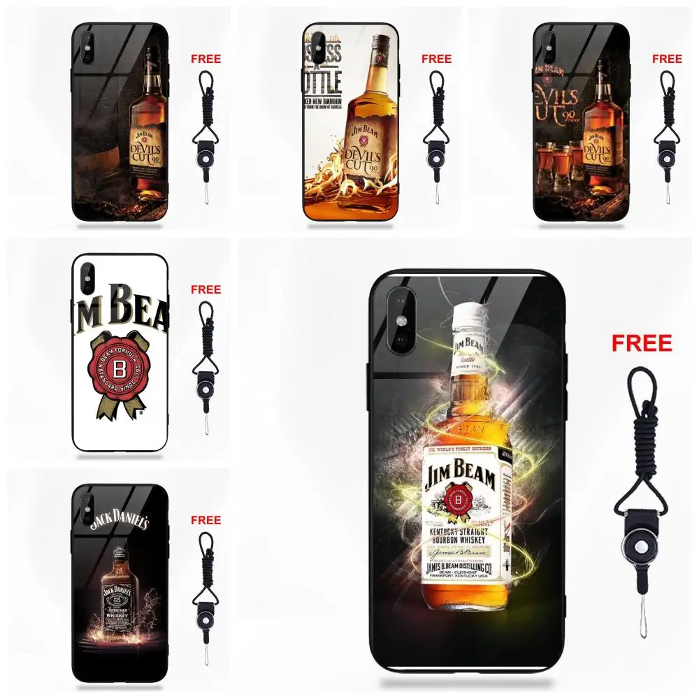 Постер Drinking Jim Beam Wine Art Для Galaxy S8 S9 Plus для huawei Honor 7X P20 Lite mate 10 Pro Redmi 5 Note 5A 6 стеклянный