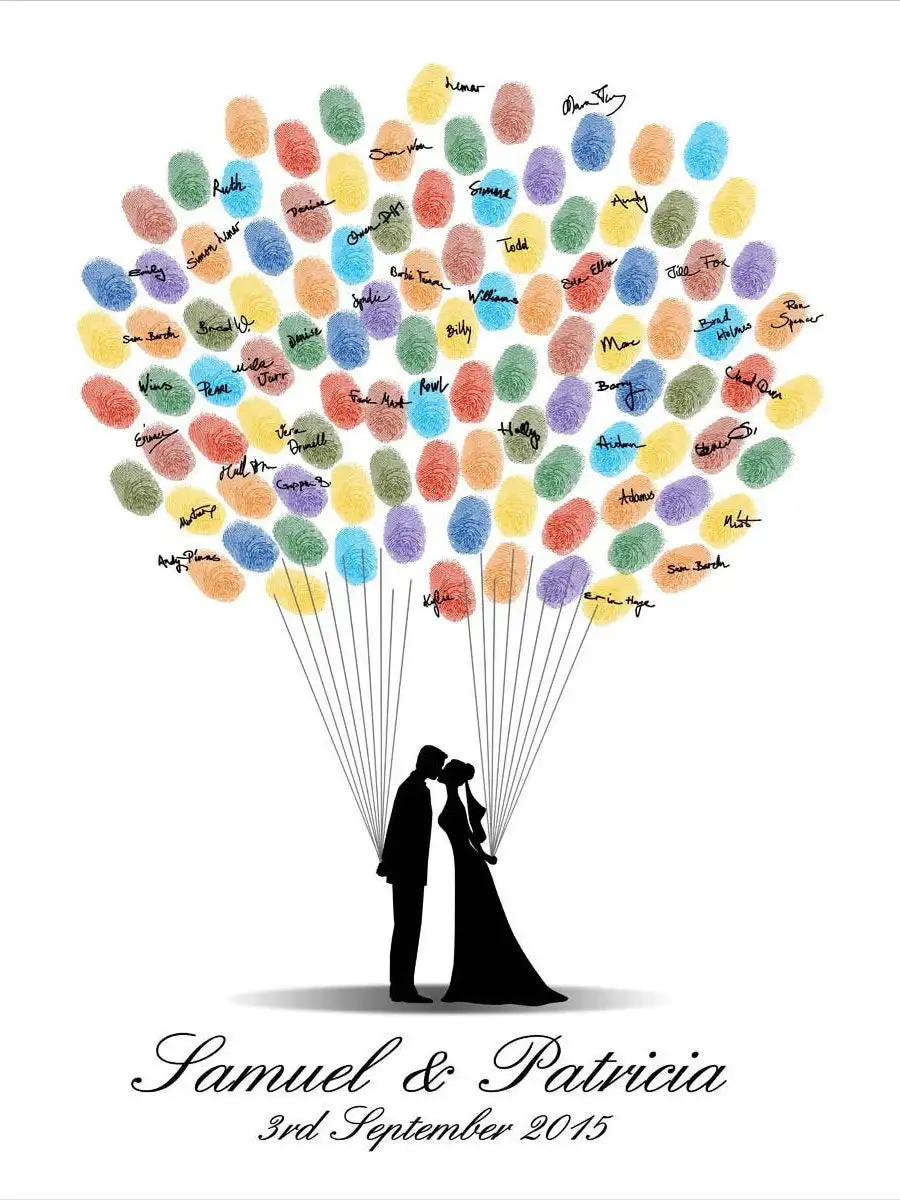 

Unique Fingerprint Wedding Guest Book Alternatives, Wedding Guestbook Finger Print Guestbook,Custom Canvas Guest Book Printable