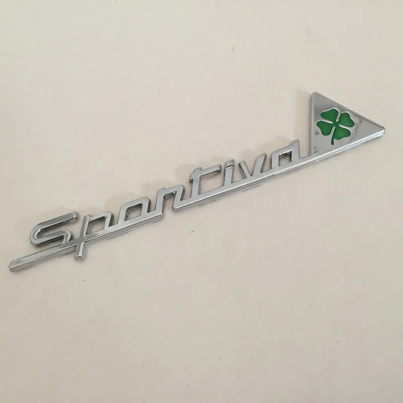 1 шт. ALFA ROMEO SPORTIVA Quatrefoil delta Автомобильная боковая эмблема крыла задний багажник