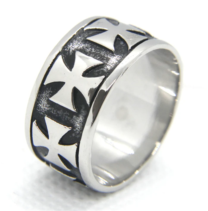 2020 новейший дизайн мужское байкерское кольцо крест из нержавеющей стали 316L