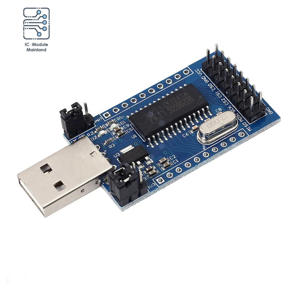 Программатор WCH341A с USB на UART IIC SPI I2C конвертер параллельным портом встроенный
