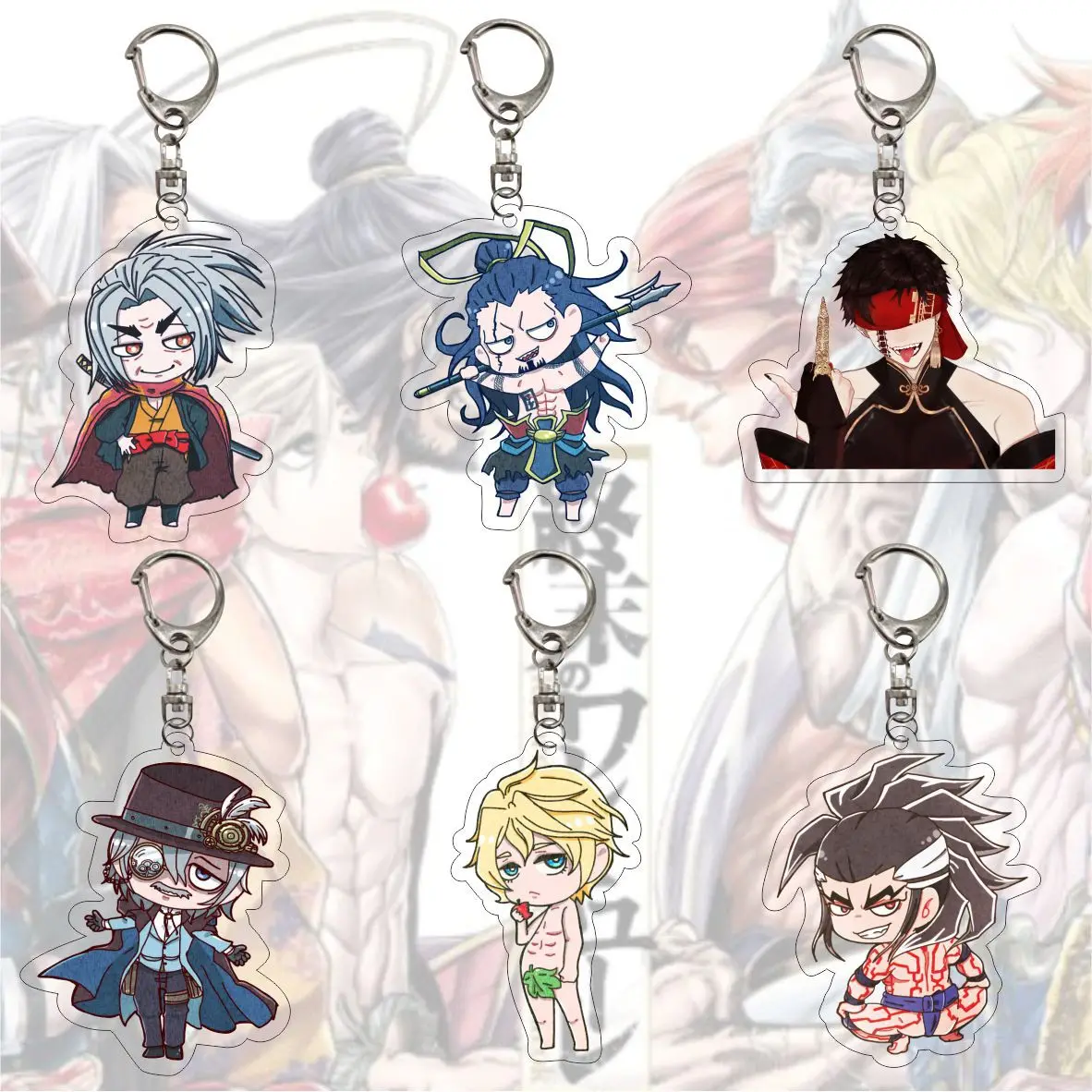 Anime Figure Record Of Ragnarok Sasaki Kojiro Acrylic Pendant Figure Keychain Keyring Collection Model Toy Gifts Cosplay