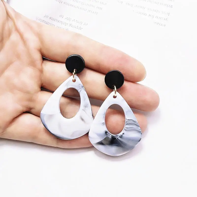 Женские богемные акриловые серьги-подвески HOOCAT большие эффектные